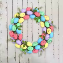 2026 Easter Garland Creative Easter Egg Element Wreath Window Door Garden Gate Decorative Hanging Holiday Party Decor Door Sign