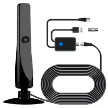 TV Digital Antenna with Signal Booster HD Antenna Support 4K 1080P 50 Miles Range High Gain Aerial for Smart Digital TV