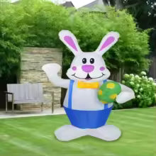Easter Decorations 2026 Outdoors Inflatable Rabbit Easter Decoration Bunny Holiday Venue Ornaments For Courtyard Garden Lawn