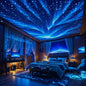 YETHKE 7-Color LED Projector with Remote Control And USB-Powered Starry Night Light - RGB Color-Changing Beam Projector