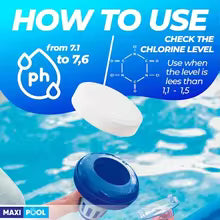 3 inch 50 Pounds Chlorine Tablets , Stabilized Chlorine Tablets for Hot Tubs, Swimming Pools and Spas - Slow Dissolving