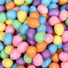 50pcs Colorful Gold 1.5x1.8cm Easter Egg Simulation Foam Pigeon Bird Eggs for 2026 Happy Chick Easter Day Home Decor