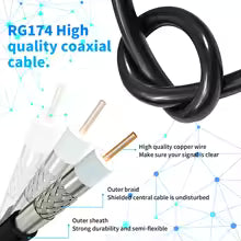 TV Digital Antenna with Signal Booster HD Antenna Support 4K 1080P 50 Miles Range High Gain Aerial for Smart Digital TV