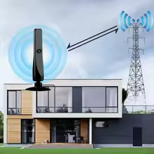 TV Digital Antenna with Signal Booster HD Antenna Support 4K 1080P 50 Miles Range High Gain Aerial for Smart Digital TV
