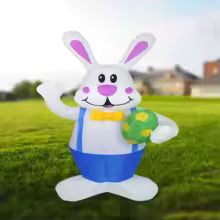 Easter Decorations 2026 Outdoors Inflatable Rabbit Easter Decoration Bunny Holiday Venue Ornaments For Courtyard Garden Lawn