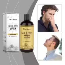 OceAura 2-in-1 Shampoo & Body Wash for Men - Moisturizing Body Wash, Skin & Scalp Cleanser, Hair Shampoo