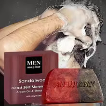 Handmade Whitening Sandalwood Men'S Soap, Deeply Cleanses The Body, Moisturizes The Face, And Is Gentle And Shiny