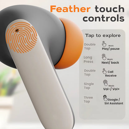 TWS Wireless Earphones 5.4 Bluetooth Ultra-low Latency Dual Microphone ENC Noise Cancelling in Ear Bluetooth Earphones