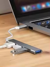 Work From Home Pack. Noise Cancelled Earbuds, USB-C Work-hub 4 Ports, & Hi-Def Webcam
