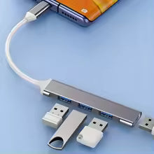 Work From Home Pack. Noise Cancelled Earbuds, USB-C Work-hub 4 Ports, & Hi-Def Webcam