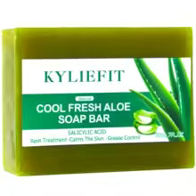 AILKE Aloe Vera Whitening Soap, Remove Acne, Pimples, Skin Radiant, Improve Skin Luster, Vegan Bath Wash for Women Men