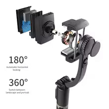 FGCLSY 2024 New Gimbal Stabilizer Selfie Stick Wireless Foldable Tripod with Bluetooth Shutter Monopod for IOS Android