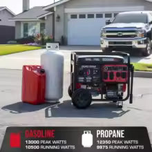 DS13000MX 13,000-Watt 500cc Dual Fuel Portable Generator - Gas and Propane, Remote Electric Start, Whole Home Power Backup