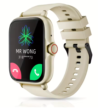 Smart watch with full touch screen, call, message reminder, music control and other functions, compatible with iPhone/android mo