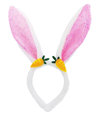 6 Pack of 2026 New Bunny Ears Headband Decorative Carrot Sequin Rabbit Headbands