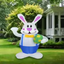 Easter Decorations 2026 Outdoors Inflatable Rabbit Easter Decoration Bunny Holiday Venue Ornaments For Courtyard Garden Lawn