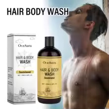 OceAura 2-in-1 Shampoo & Body Wash for Men - Moisturizing Body Wash, Skin & Scalp Cleanser, Hair Shampoo