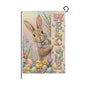 1Set, 2026 Happy Easter Themed Party, Furry Bunny Flag and Flower Pulling, Scene Decoration, Easter Bunny